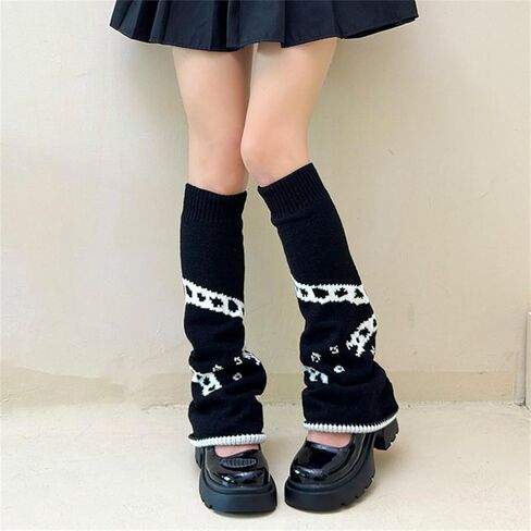 Goth Punk Leg Warmers for Womens Rave Hippie Grunge Cute Knit Winter in Kuwait