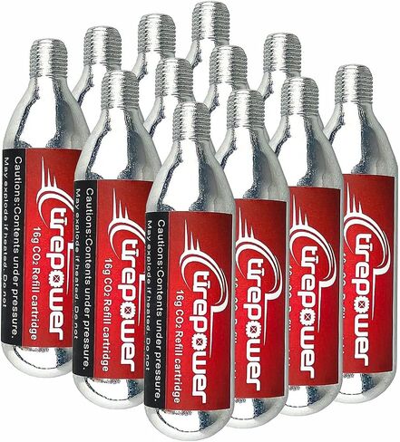 Ctrepower CO2 Bike Tire Inflator - Schrader and Presta Compatible CO2 Bike Pump with Button Design for Airflow Control- 6 x 16g Threaded CO2 Cartridges and Insulated Sleeve Included in Saudi Arabia