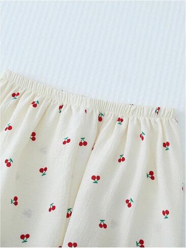 نساء 2 قطعة PJ مجموعة الكرز طباعة بيجاما الأكمام طويلة الأزر in Kuwait