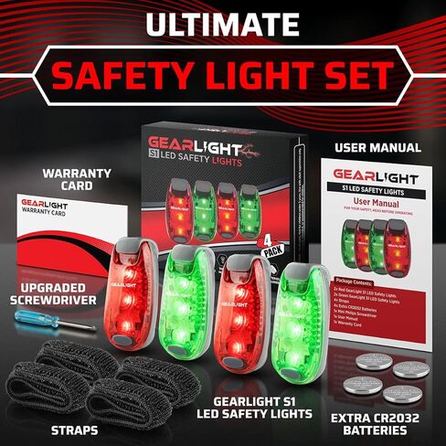 GearLight Rechargeable Bike Light Set S400 for Dad - Bike Reflectors Front and Back Lights, Bicycle Accessories for Night Riding, Cycling - Headlight Mountain Bikes - Gifts for him in Kuwait
