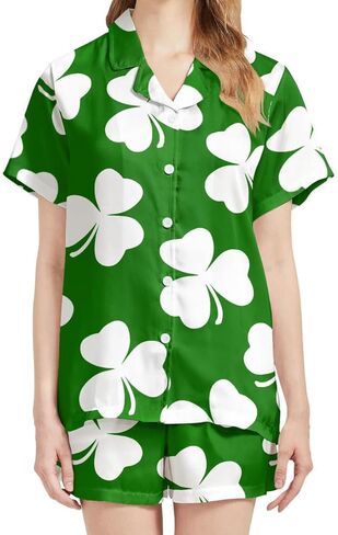 2 Piece Pjs Womens Button Down Pajamas Set Short Sleeve Soft Sleepwear in Kuwait