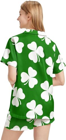 2 Piece Pjs Womens Button Down Pajamas Set Short Sleeve Soft Sleepwear in Kuwait