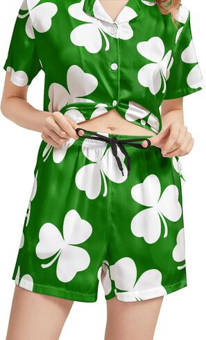 2 Piece Pjs Womens Button Down Pajamas Set Short Sleeve Soft Sleepwear in Kuwait