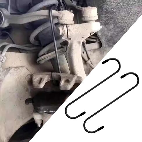 2PCS Car Brake Caliper Hooks, Auto Brake Caliper Hangers with Rubber Tips, Universal Durable & Rust-Proof Automotive Tools for Braking, Axle, Bearing, Suspension Work (Yellow) in Saudi Arabia