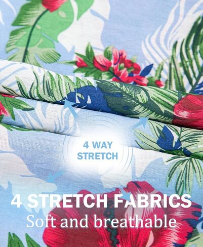 Weecreeture Big and Tall Men's Hawaiian Shirt - Short Sleeve, Tropical Floral Button Down Casual Summer Beach Shirt in Kuwait