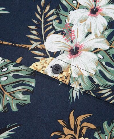 Weecreeture Big and Tall Men's Hawaiian Shirt - Short Sleeve, Tropical Floral Button Down Casual Summer Beach Shirt in Kuwait