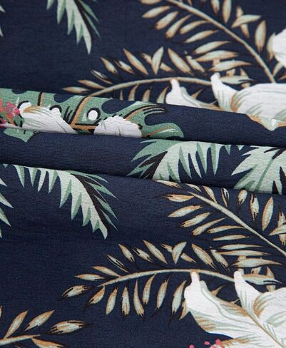 Weecreeture Big and Tall Men's Hawaiian Shirt - Short Sleeve, Tropical Floral Button Down Casual Summer Beach Shirt in Kuwait
