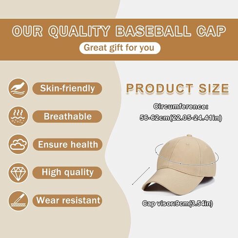 6Pack Unisex Vintage Washed Cotton Baseball Cap Soft Unconstructed Plain Blank Adjustable Size Dad Hat in Kuwait