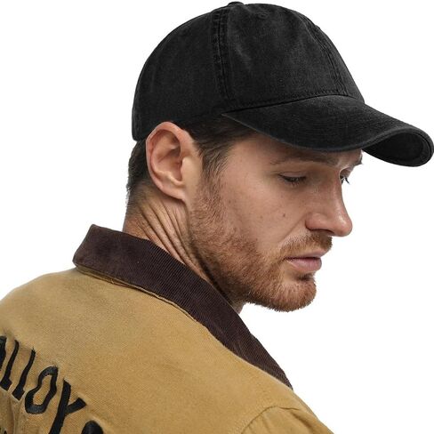 6Pack Unisex Vintage Washed Cotton Baseball Cap Soft Unconstructed Plain Blank Adjustable Size Dad Hat in Kuwait