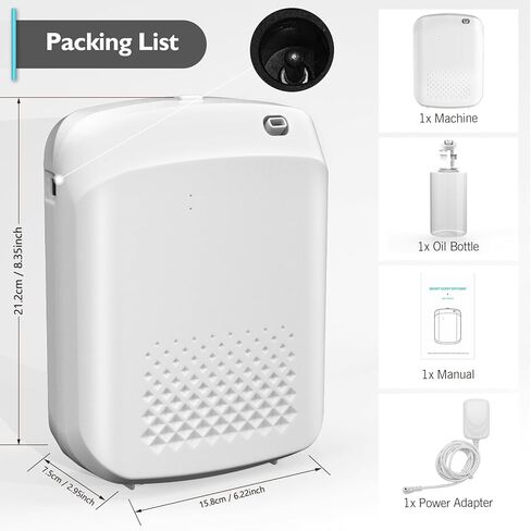 Machent Air Machine for Home ، ناشر مجموعة فندق Yofuly Smart مع تكنولوجيا الهواء البارد ، وناشر الزيوت الكهربائية بدون ماء 400 مل لغرفة كبيرة ، ومكتب ، و 1500 متر مربع. تغطية FT in Kuwait