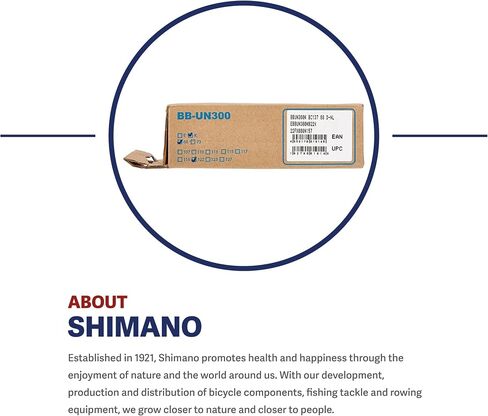 حامل سفلي SHIMANO BB-UN300 - إنجليزي، عمود دوران 68 × 110 مم، مستدق مربع JIS in Saudi Arabia