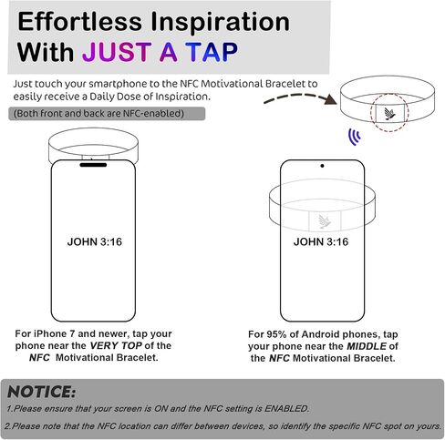WALLFID Inspirational Bracelets for Women with NFC,2 Piece Set with 1000 Motivational Quotes,Motivational Bracelets,Inspirational Gifts for Women,Affirmation Cards,Unisex in Saudi Arabia