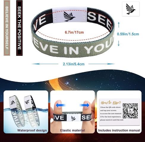 WALLFID Inspirational Bracelets for Women with NFC,2 Piece Set with 1000 Motivational Quotes,Motivational Bracelets,Inspirational Gifts for Women,Affirmation Cards,Unisex in Saudi Arabia