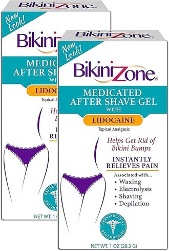 Bikini Zone Medicated After Shave Gel - Instantly Stop Shaving Bumps, Irritation, Redness & Itching in Sensitive Areas - Gentle, Clear Formula - Dermatologist Approved (1 oz) in Saudi Arabia