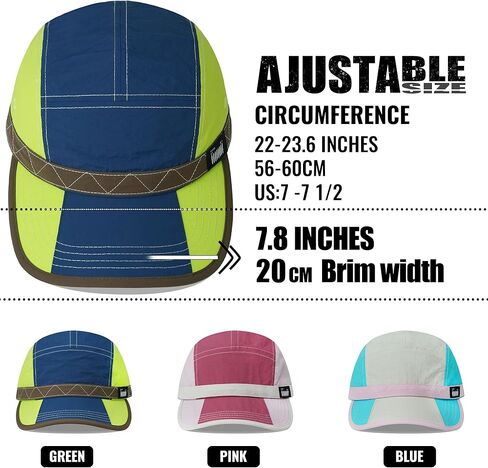 Croogo Quick Drying 5 Panel Cap Fashion Baseball Cap for Men Women Lightweight Breathable Sports Hat for Outdoor Activities in Saudi Arabia