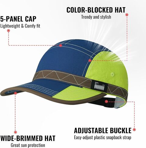 Croogo Quick Drying 5 Panel Cap Fashion Baseball Cap for Men Women Lightweight Breathable Sports Hat for Outdoor Activities in Saudi Arabia