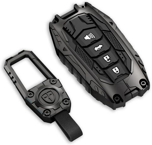 Zinc Alloy Key Fob Cover,Keychain,Full Protection Car Key Case for Toyota Venza Sienna Tundra Prius RAV4 Prime Land Cruiser Corolla Highlander 2025 Camry Keyshell Accessories(NO.038 Black) in Saudi Arabia