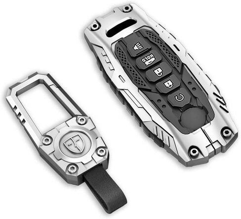 غطاء Zinc Alloy Key Fob ، سلسلة مفاتيح ، حالة رئيسية للحماية الكاملة لتويوتا فينزا سيينا توندرا بريوس RAV4 Prime Land Cruiser Corolla Highlander 2025 Camry Keyshell Accessories (No.038 Black) in Saudi Arabia