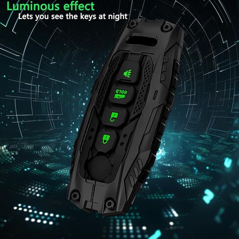 غطاء Zinc Alloy Key Fob ، سلسلة مفاتيح ، حالة رئيسية للحماية الكاملة لتويوتا فينزا سيينا توندرا بريوس RAV4 Prime Land Cruiser Corolla Highlander 2025 Camry Keyshell Accessories (No.038 Black) in Saudi Arabia