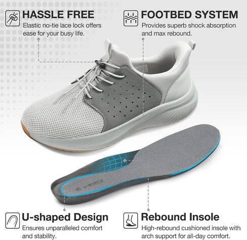 HEEZ Mens Slip On Fashion Sneakers Walking Shoes for Men Comfortable Breathable Casual Running Shoes in Saudi Arabia
