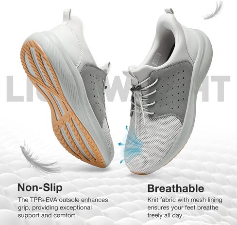 HEEZ Mens Slip On Fashion Sneakers Walking Shoes for Men Comfortable Breathable Casual Running Shoes in Saudi Arabia