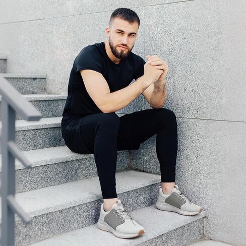 HEEZ Mens Slip On Fashion Sneakers Walking Shoes for Men Comfortable Breathable Casual Running Shoes in Saudi Arabia
