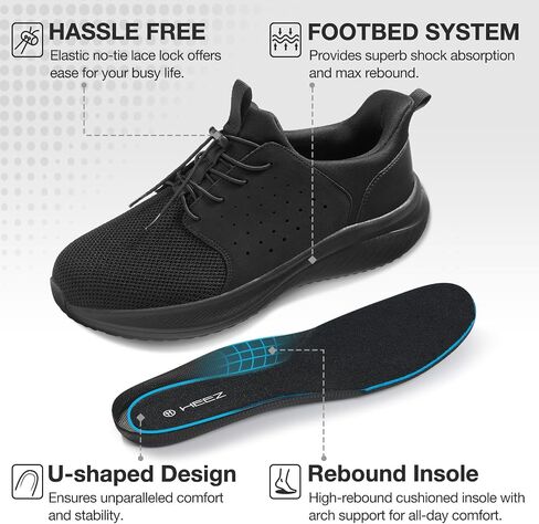 HEEZ Mens Slip On Fashion Sneakers Walking Shoes for Men Comfortable Breathable Casual Running Shoes in Saudi Arabia