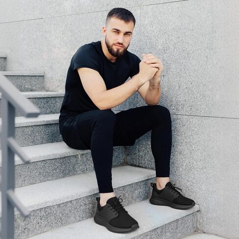 HEEZ Mens Slip On Fashion Sneakers Walking Shoes for Men Comfortable Breathable Casual Running Shoes in Saudi Arabia