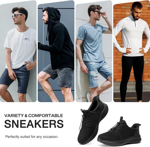 HEEZ Mens Slip On Fashion Sneakers Walking Shoes for Men Comfortable Breathable Casual Running Shoes in Saudi Arabia