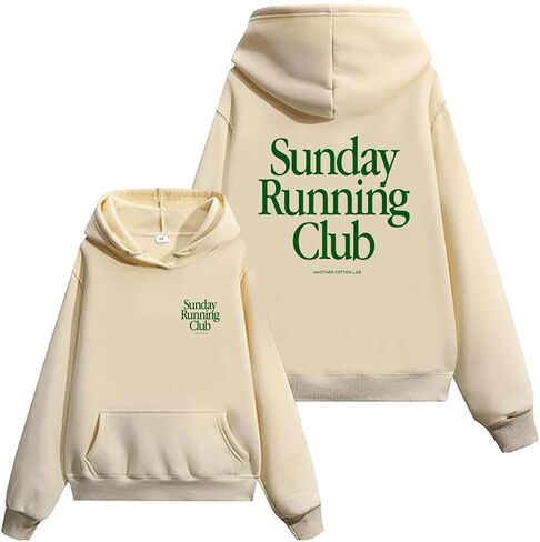 Sunday Running Club Hoodie Sunday Running Sweatshirt Stirts Funny Crewneck Long Sleeve Tops Esisex Shirt in Kuwait