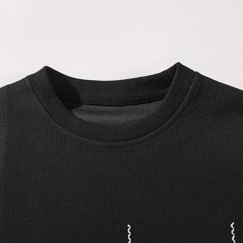 Gurunvani Mens Color Block Sweatshirt Crewneck Patchwork Sweatshirt Workout Pullover Top in Kuwait