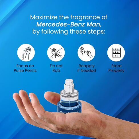 Mercedes-Benz For Men - Elegant Fragrance With Woody, Sensual Musky Notes - Mesmerize The Senses With Original Luxury Men’s Eau De Toilette Spray - Endless Day Through Night Scent Payoff - 4 OZ in Kuwait