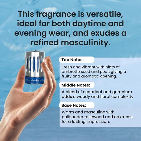 Mercedes-Benz For Men - Elegant Fragrance With Woody, Sensual Musky Notes - Mesmerize The Senses With Original Luxury Men’s Eau De Toilette Spray - Endless Day Through Night Scent Payoff - 4 OZ in Kuwait