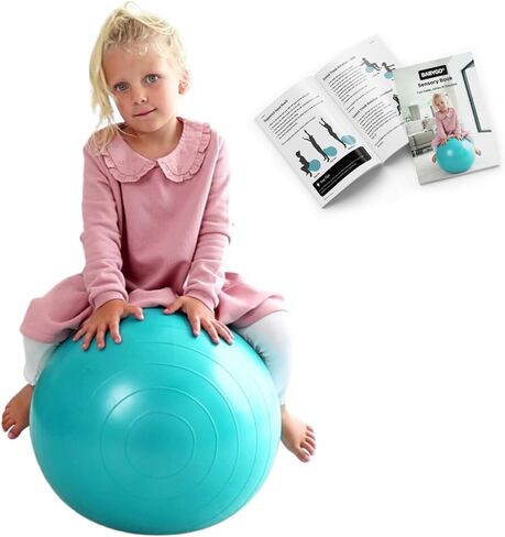 BABYGO® Sensory Peanut Ball for Kids Children | Autism Therapy Calming Development Activities Motor Skills Special Needs | Exercise Book & Pump Included | Anti Burst 45cm in Kuwait