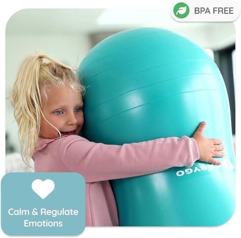 BABYGO® Sensory Peanut Ball for Kids Children | Autism Therapy Calming Development Activities Motor Skills Special Needs | Exercise Book & Pump Included | Anti Burst 45cm in Kuwait