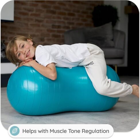 BABYGO® Sensory Peanut Ball for Kids Children | Autism Therapy Calming Development Activities Motor Skills Special Needs | Exercise Book & Pump Included | Anti Burst 45cm in Kuwait