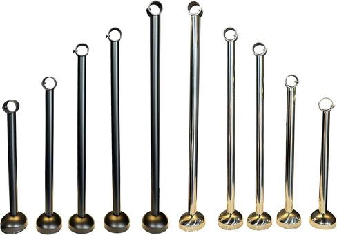 Curtain Rod Ceiling Extender-Mount Bracket-Black and Silver -Large Size-12-14-16-18-20 inch Height Options Fitting Rods 1 Inch or Less (Black, 18 inch) in Saudi Arabia