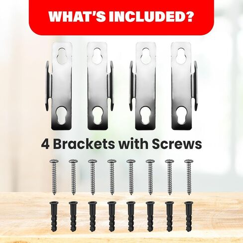Amazing Drapery Hardware Single Curtain Rod Mounting Brackets for Lockseam Rods - 2 Pairs with 8 Screws and Plugs in Saudi Arabia