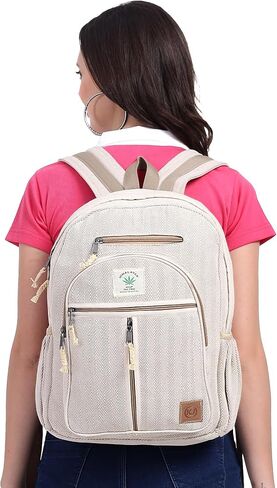 Natural Handmade Large Multi Pocket Hemp Nepal Backpack in Saudi Arabia
