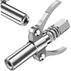 Grease Gun Coupler, Strong Lock on Greases Gun Couplers, 14000 PSI Quick Release Grease Coupler with 6 Thickened Jaws, Compatible with All Grease Guns 1/8" NPT Fitting (1 PCS)