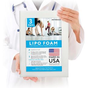 IMPRESA - 3 Pack Lipo Foam Pads - Post Surgery Compression Garments for Liposuction, Tummy Tucks, and C-Sections (8 x 11 x 0.5 Inches) in Saudi Arabia