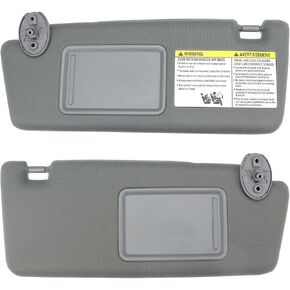 Sun Visor Compatible with Toyota Tacoma 2005-2015 Left Driver & Right Passenger Side Without Light Grey #74320-04181-B1; 74320-04181-B0
