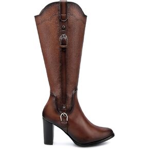 Franco Cuadra Boot for Women in Genuine Leather 6G5TVTV Honey