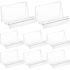 Hipiwe Pres Display Stand Acrylic Wallet Display حامل حامل للمحفظة رفوف عرض حقيبة يد واضحة للمتجر المتجر منظم محفظة منظم لبطاقات هاتف الحقائب ، 8 حزم
