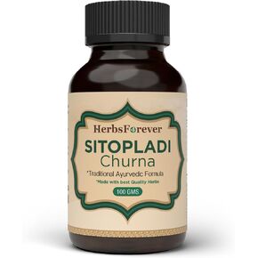 Sitopladi Churna - Ayurvedic Herbal Supplement for Respiratory & Digestive Health | Balances Pitta & Kapha Doshas | Vegan, Non-GMO | Traditional Formula - 100g