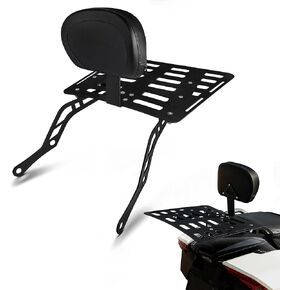 مسند الظهر للركاب القابل للفصل مع رف الأمتعة لـ Can Am Spyder Quick Install Sissy Bar متوافق مع Can Am Spyder F3 ، F3-S ، F3-T (Black Frosted)