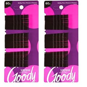 Goody SlideProof Bobby Pins, Black, 60-count (1942233)