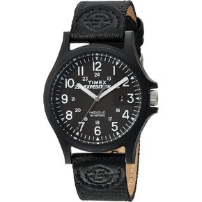 Timex Men's TW4B08100 Expedition Acadia Black Leather/Nylon Strap Watch