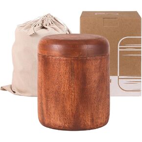 Handcrafted Decorative Urns for Human Ashes Adult Female – Medium Cremation Urn for Adult Women and Men, Memorial Mango Wood Ashes Urn for Dad or Mom to 250 LBS