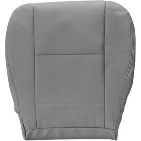 SecosAutoparts Gray Front Driver or Passenger Side Bottom Replacement Microfiber Leather Seat Cover Compatible with Toyota Sequoia Tundra 2001 2002 2003 2004 2005 2006 2007